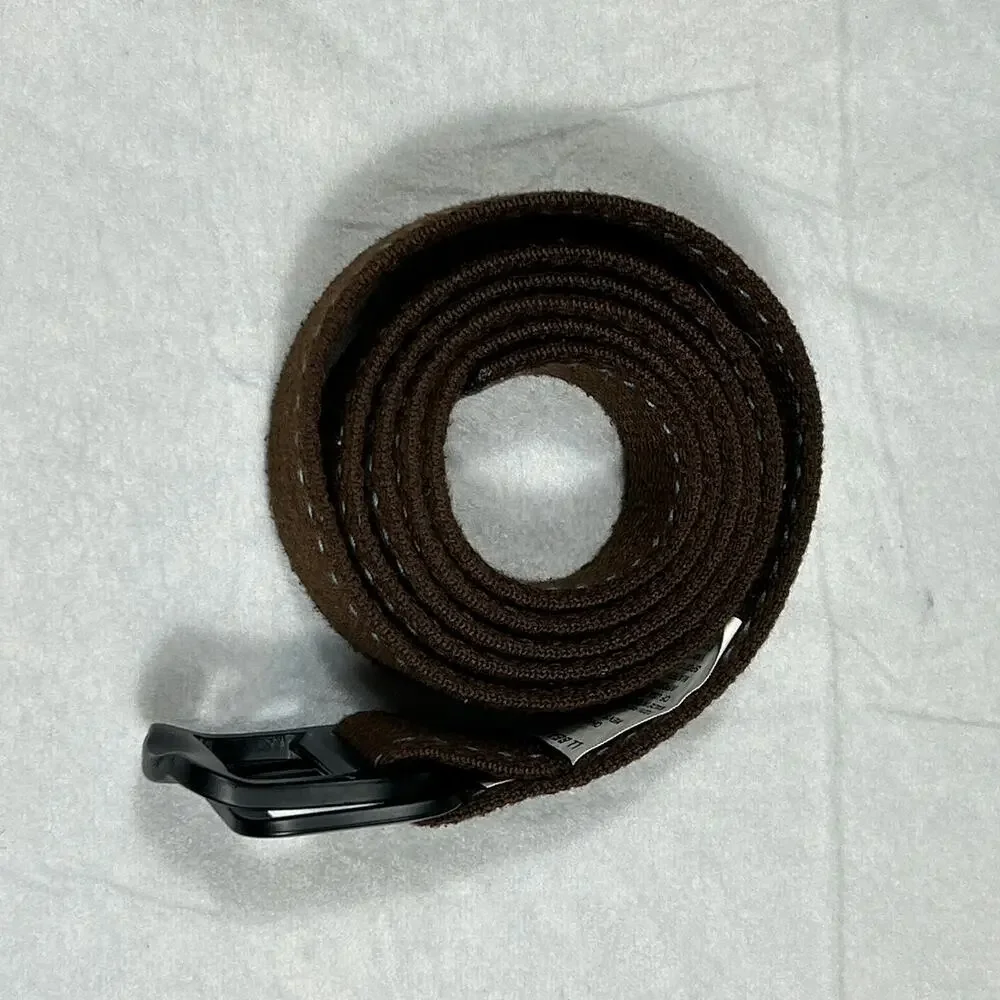 L.L. Bean Men’s Large OHAY7 Webbed Cloth Belt Brown Adjustable Metal Buckle